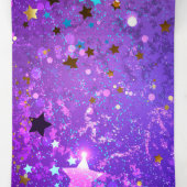 Paarse folieachtergrond met sterren drieluik aankondiging (Binnenkant midden)