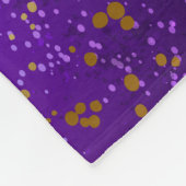 Paarse folieachtergrond met sterren fleece deken (Hoek)