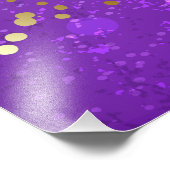 Paarse folieachtergrond met sterren foto afdruk (Hoek)