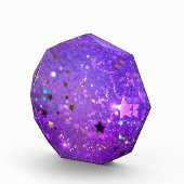 Paarse folieachtergrond met sterren fotoblokken (Rechts)