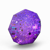 Paarse folieachtergrond met sterren fotoblokken (Links)