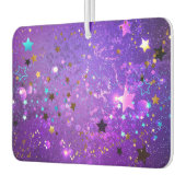 Paarse folieachtergrond met sterren luchtverfrisser (Links)