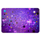 Paarse folieachtergrond met sterren magneet (Horizontaal)