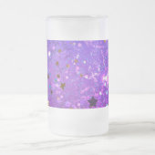 Paarse folieachtergrond met sterren matglas bierpul (Center)