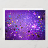 Paarse folieachtergrond met sterren menu (Voorkant / Achterkant)