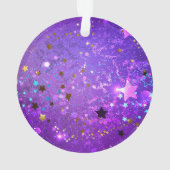 Paarse folieachtergrond met sterren ornament (achterkant)