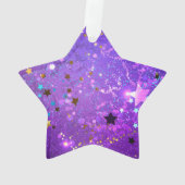Paarse folieachtergrond met sterren ornament (achterkant)