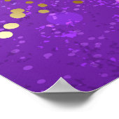 Paarse folieachtergrond met sterren poster (Hoek)