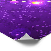 Paarse folieachtergrond met sterren poster (Hoek)