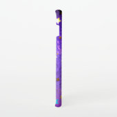 Paarse folieachtergrond met sterren samsung galaxy hoesje (Rechterkant)