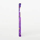 Paarse folieachtergrond met sterren samsung galaxy hoesje (Linkerkant)