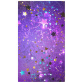 Paarse folieachtergrond met sterren tafelkleed (Voorkant)