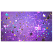 Paarse folieachtergrond met sterren tafelkleed (Voorkant (Horizontaal))
