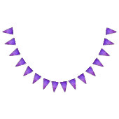 Paarse folieachtergrond met sterren vlaggetjes (Alle)