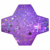 Paarse folieachtergrond met sterren voetbal (Enkel)