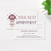 paarse Folk Art Bloem Afspraakkaart Visitekaartje (Bureau)