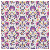 Paarse folklore samenstelling 1 stof (Swatch)