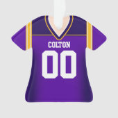 Paarse Football Jersey Ornament (voorkant)