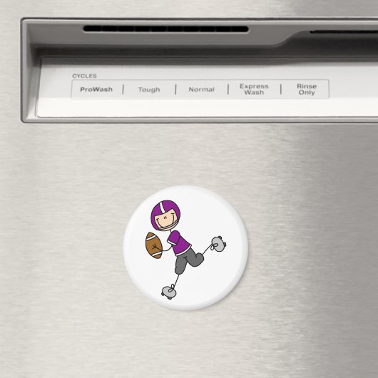 Paarse Footballs speler magneet (Insitu (Vaatwasser))