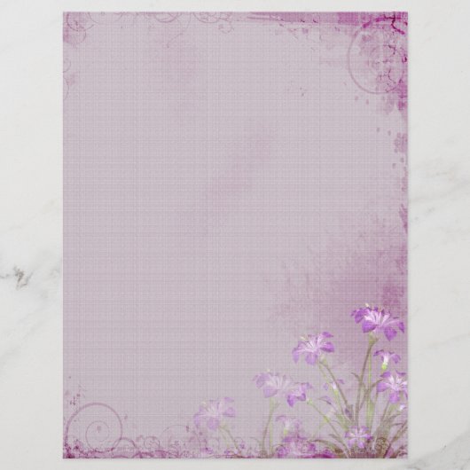 Paarse Foral Letterhead (Voorkant)
