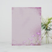 Paarse Foral Letterhead (Staand voorkant)