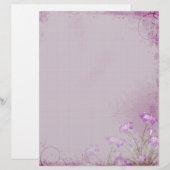 Paarse Foral Letterhead (Voorkant / Achterkant)