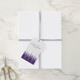 Paarse Forest Range Woodland bruiloft Cadeaulabel