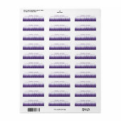 Paarse Forest Range Woodland bruiloft Etiket (Full Sheet)