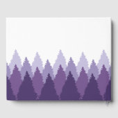 Paarse Forest Range Woodland bruiloft Gastenboek (Achterkant)