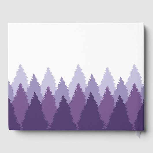 Paarse Forest Range Woodland bruiloft Gastenboek (Achterkant)