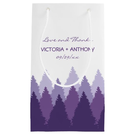 Paarse Forest Range Woodland bruiloft gunst Klein Cadeauzakje (Voorkant)