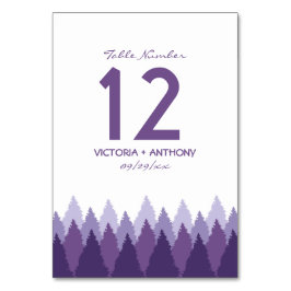 Paarse Forest Range Woodland bruiloft Kaart