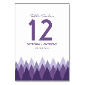 Paarse Forest Range Woodland bruiloft Kaart (Achterkant)