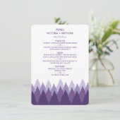 Paarse Forest Range Woodland bruiloft Menu (Staand voorkant)