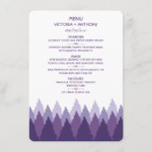 Paarse Forest Range Woodland bruiloft Menu (Voorkant)