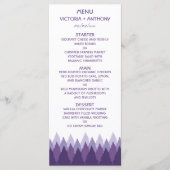 Paarse Forest Range Woodland bruiloft Menu (Voorkant)