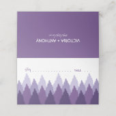 Paarse Forest Range Woodland bruiloft Plaatskaartje (Buitenkant ongevouwen)