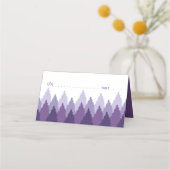 Paarse Forest Range Woodland bruiloft Plaatskaartje (Voorkant)