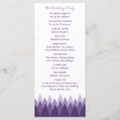 Paarse Forest Range Woodland bruiloft Programmakaart (Achterkant)