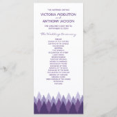 Paarse Forest Range Woodland bruiloft Programmakaart (Voorkant)