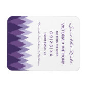 Paarse Forest Range Woodland Bruiloft Save the Dat Magneet (Horizontaal)