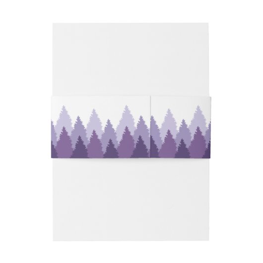 Paarse Forest Range Woodland bruiloft Uitnodigingen Wikkel (Achterkant Voorbeeld)