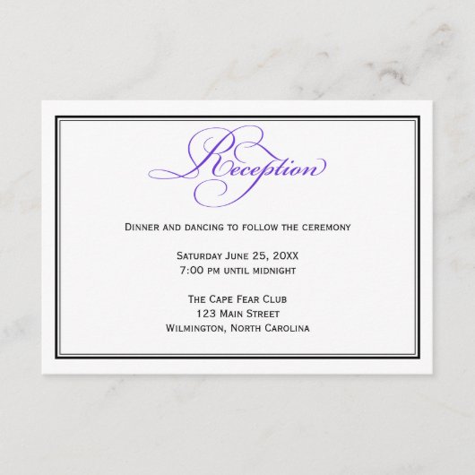 Paarse formele Kaart van het Detail van de Ontdekk (Voorkant)