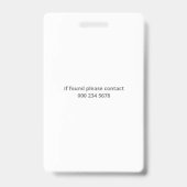 Paarse foto & 2 logo's Medewerker ID Badge (Achterkant)