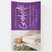 Paarse Foto Afstudeerscript Spandoek (Verticaal)