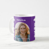 Paarse foto-Afstuderen Koffiemok (Voorkant links)