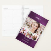 Paarse foto collage afspraak 2026 planner (Display)