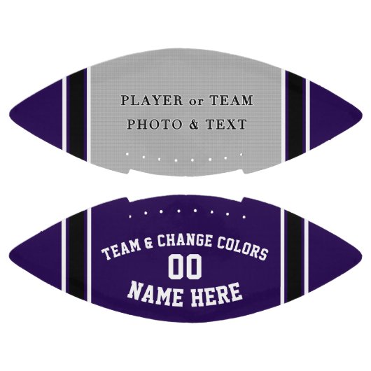 Paarse Foto gepersonaliseerd Football of Uw KLOREN (Panelen)