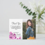 Paarse foto in geheugen Dank u wel Kaart (Staand voorkant)