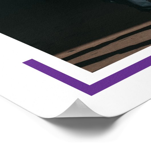 Paarse foto Modern Afstuderen Poster (Hoek)